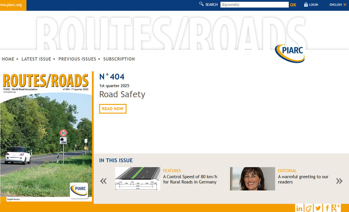 Routes/Roads magazines are available in digital format
